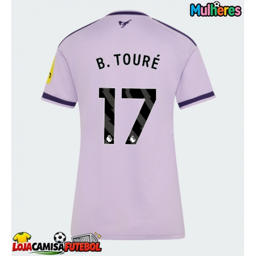 Camisa de Futebol Newcastle United Bazoumana Toure #17 Equipamento Alternativo Mulheres 2026-27 Manga Curta